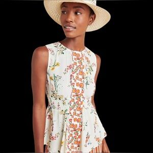 Rare Farm Rio floral flared Jemima Blouse